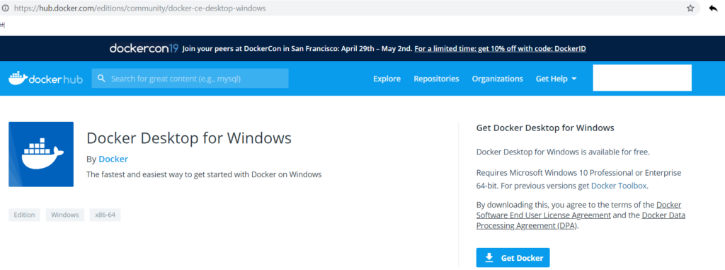 Docker Hub Site