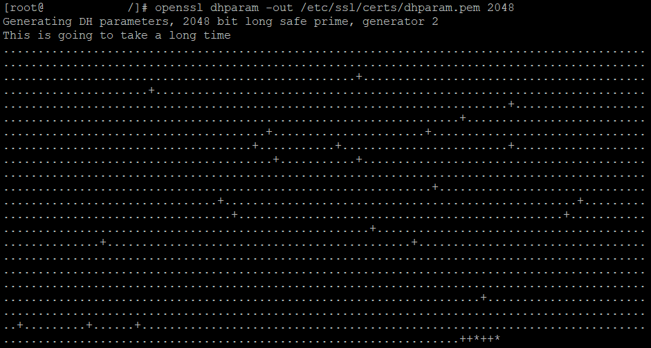 openssl dhparam -out etc ssl certs dhparam pem 2048