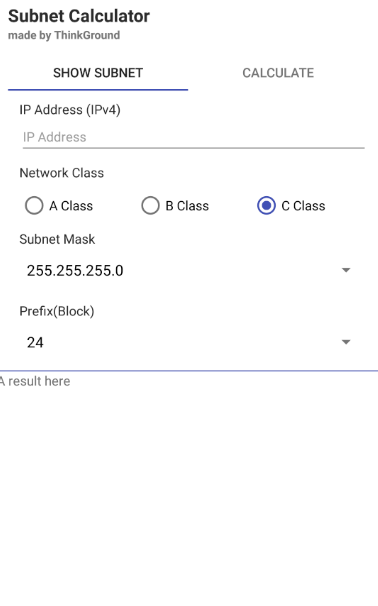 Subnet Calculator Main