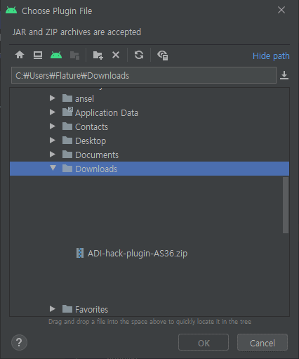 Choose Plugin File