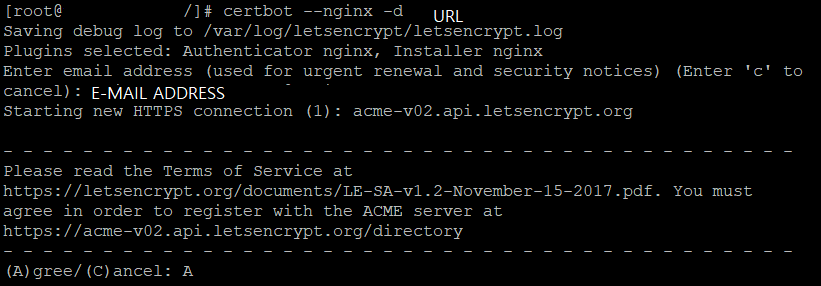 certbot -nginx -d url (1)